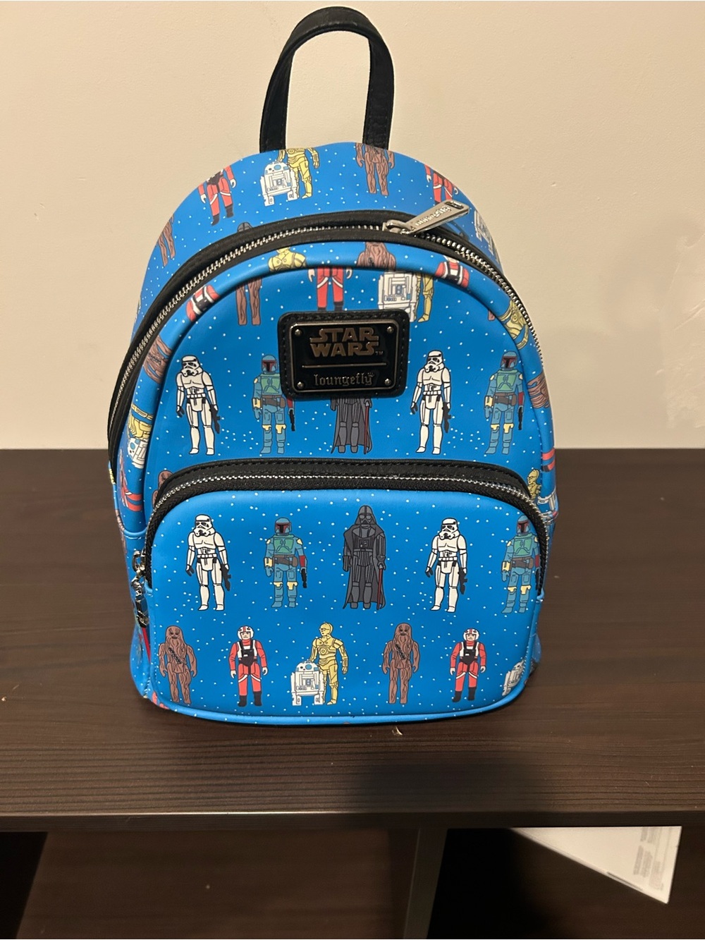 Loungefly Star Wars Character Print Mini Backpack in Bright Blue